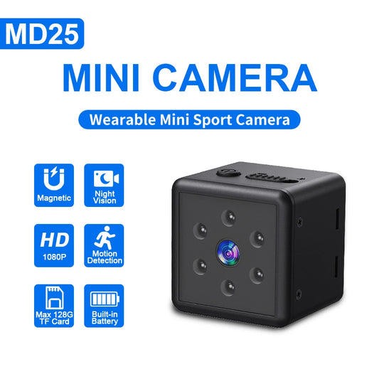 MD25微型錄影機 1080P 高畫質夜視寵物攝影機 附語音 運動DV 可剪輯紅外線攝影機